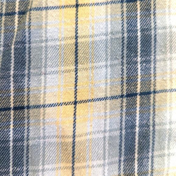 Eddie Bauer Plaid Soft Flannel 3/4 Sleeve Button Down Classic Fall Shirt Blouse - Picture 4 of 4